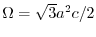 $\Omega=\sqrt{3} a^{2}c/2$