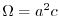 $\Omega=a^{2}c$