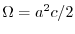 $\Omega=a^{2}c/2$