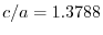 $c/a=1.3788$