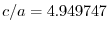 $c/a=4.949747$