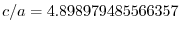 $c/a=4.898979485566357$