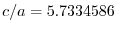 $c/a=5.7334586$