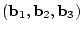 $\displaystyle ({\bf b}_{1},{\bf b}_{2},{\bf b}_{3})$