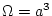 $\Omega=a^{3}$