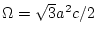 $\Omega=\sqrt{3} a^{2}c/2$