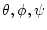 $\theta,\phi,\psi$