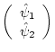 $\displaystyle \left( \begin{array}{c} \hat{\psi}_{1} \\
\hat{\psi}_{2} \end{array} \right)$