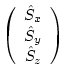 $\displaystyle \left( \begin{array}{c} \hat{S}_{x}   \hat{S}_{y}   \hat{S}_{z} \end{array}\right)$